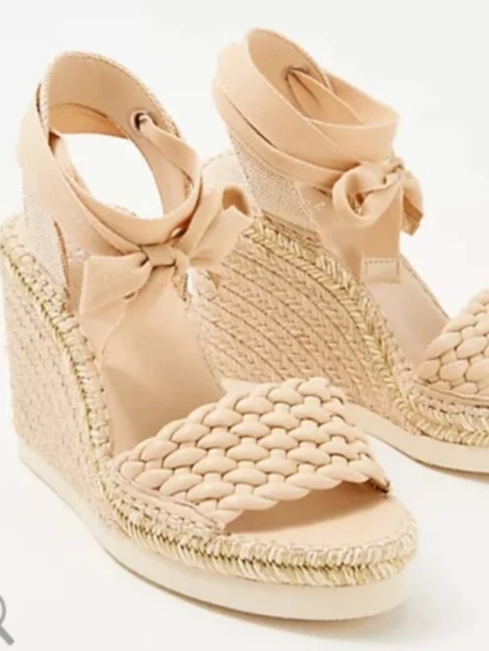 Vince Camuto Bryleigh Espadrille Wedge Sandals 8.5M Bone/Natural